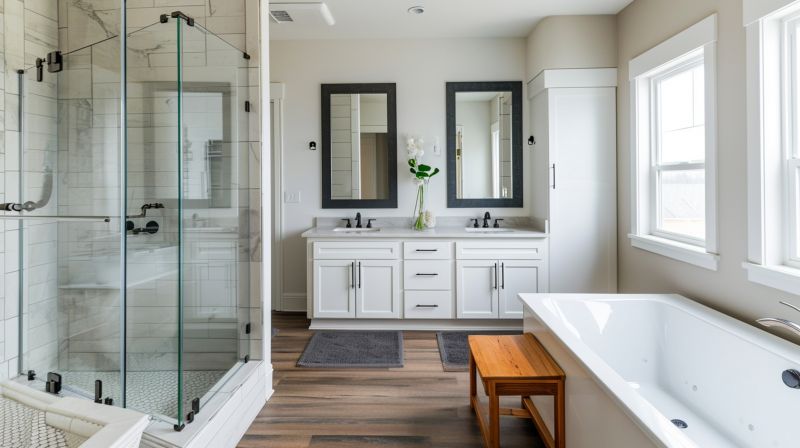 Wide View of Modern Bathrooms